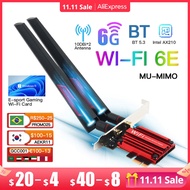 3000Mbps WiFi6E In AX210 Bluetooth 5.3 Dual Band 2.4G5GHz WiFi Card 802 11AX Ac PCI Express การ์ดเครือข่ายไร้สายอะแดปเตอร์ PC