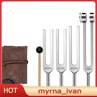 Frequency Tuning Fork Set-Weighted& Unweighted 128Hz 432Hz 512Hz 528Hz Tools with Activator, Mallet&