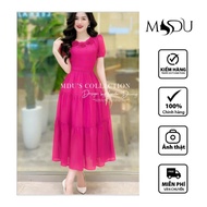 Lady Dress MDU2910 Light Flare with Flower Applique and Eye-catching Highlights from MDU K66-D1-2