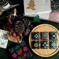 【禮物】花磚巧克力雙盒組 黑巧克力與牛奶巧克力各一