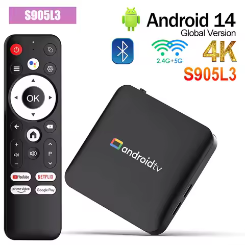 2026 Smart TV Box H96 MAX S905L3 Android 14.0 4K BT Google Voice Remote Media Player Home Android Se