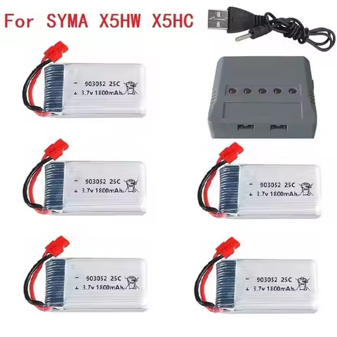 3.7v 1800mAh Rechargeable Battery for KY601S SYMA X5 X5S X5C X5SC X5SH X5SW 903052 3.7v Lipo Battery