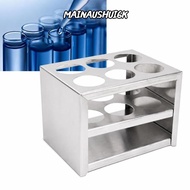 MAINAUSHUI6K 30mm，6 Holes Tube Rack, Metal Round Hole Centrifuge Tube Rack, Lightweight 6 Holes Soli