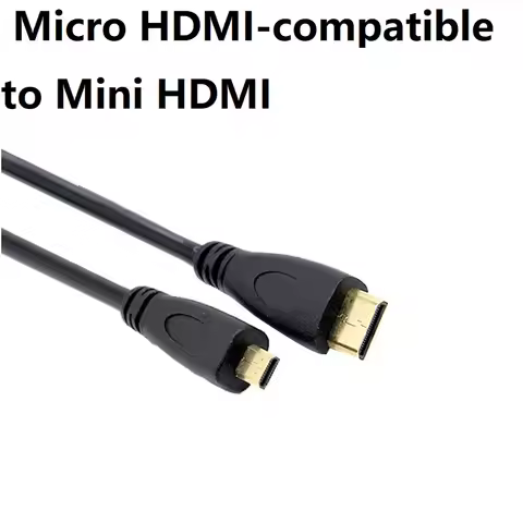 1080p 3D Mini HDMI-compatible to Micro HDMI-compatible Cable For GoPro Sony Projector's Public to Pu