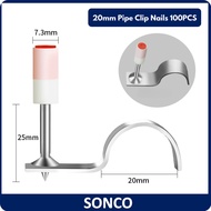 7.3mm New Screw Nail Specialized for Nail Gun Thread M8 Screw Nail Concrete Ceiling Round Nail 25mm 