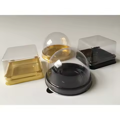 50Pcs Bubble Blister Packaging Boxes Transparent Round Plastic Gift Boxes for Candy Dessert Chocolat