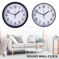 SG Home Mall Silent Round Wall Clock 8 Inch Living Room Home Bedroom Kitchen Battery Operated