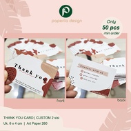 Thank You Card | Thanks Card | Thank You Card | CUSTOM03 6x4cm 2 sides