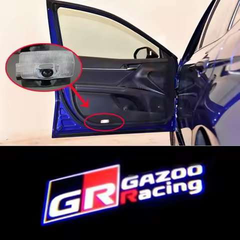 LED Car Door Welcome Laser Projector Ghost Shadow Light for Toyota GR SPORT Gazoo Racing Logo AE86 G