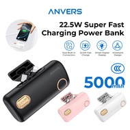 Anvers Power Bank 5000mAh Fast Charging Mini Powerbank Capsule Portable Charger for iphone/Android