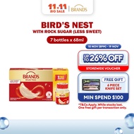 BRAND'S® Bird's Nest with Rock Sugar (Less Sweet) | 6+1 FREE x 68ml | 100% genuine bird nest | Body 