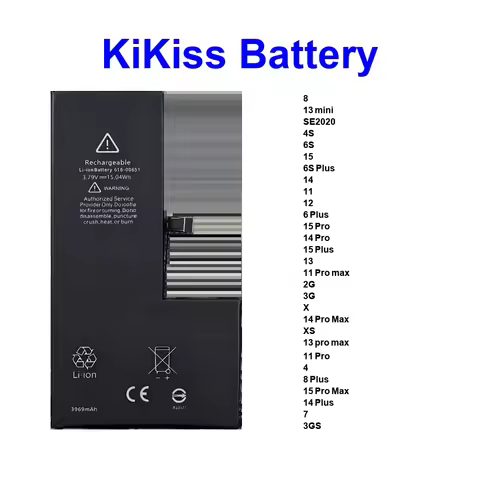 Mobile Phone Battery 0-4441mAh For Apple iPhone 2020SE 2G 3G 3GS 4S 6S SE x XS 2 4 6 7 8 12 13 15 14
