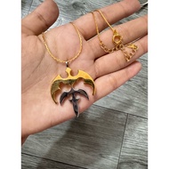 Unique gold and silver 2-color Titanium pendant - 2nd hand Japanese product, unique design, stainles