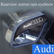 2PCS Car Rearview Mirror Rain Eyebrow Visor Carbon Fiber For Audi A1 A3 A4 A5 A6 A7 A8 B6 B8 B9 C5 Q3 Q5 Q7 Q8 Q5L SQ5 R8 TTS Accessories