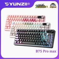YUNZII B75 Pro Max Wireless three-mode mechanical keyboard RGB customized gasket structure gaming an