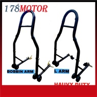 ️Premium Quality PADDOCK STAND BOBBIN  SUPERBIKE REAR STAND BLACK HITAM REAR STAND
