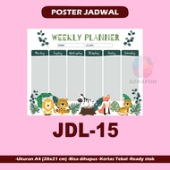 Poster JADWAL PELAJARAN wipe clean - Poster sekolah jadwal pelajaran