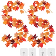 Fall Garland, 2 Pcs 5.7 Ft Fall Leaves Garland, Falls Leaf Garlands, Falls Decor Garlands, Autumn De