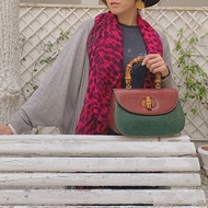 80年代古董 義大利製雙色竹節包