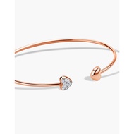 Love & Co. LVC Charmes 18K Rose Gold Wire Heart Bangle
