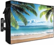Outdoor TV Cover 40-43 inch, Summer Blue Ocean Beach Coconut Tree Weatherproof TV Screen Protector O