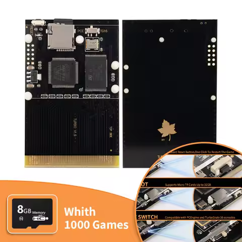 PCE Turbografx Turbo Grafx PC Engine 16 Game Console And Gt Handheld Device 1000 In 1 Game Card Supp