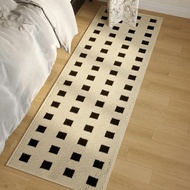 Area Rug Vintage Runner Faux Wool Bedside Carpet Non-Slip superSoft Bedroom and Living Room Decorati