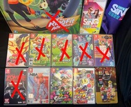 Switch games Ring fit Mario kart 8 Sports let’s sing 2021 Pokémon 盾 shield 寶可夢紫 Mario bros U Mario golf just dance 2022 2020 moving out zombie Army trilogy NBA 2k23 2K22 FIFA 2023 FIFA 22 Splatoon 2  super bomberman R ARMS 海賊無雙3 monster hunter XX