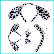 Nan Cute Animals Cosplay Costume Sets Kids Adult Large Dalmatian Spotty Dog Ears Hea