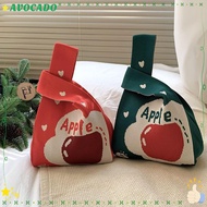 AVOCAYY Tote Bag, Handmade Santa Claus Knot Wrist Bag,  Large Capacity Knitted Christmas Gift Bag fo