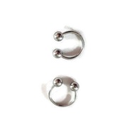 Robagin Tk3 anting stainless anti karat sepasang tindik hidung telinga pria wanita korea hitam silve