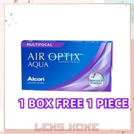 Alcon Air Optix Hydraglyde Multifocal Monthly Clear Disposable Lens (+ 1 pc Silicone Contact Lenses)