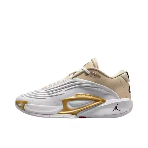 Jordan Luka 3 SE PF Men's and Women's Basketball Shoes, Shockproof, Anti-slip Sneakers, White/Gold