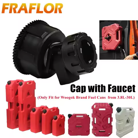 Cap with Faucet for Woogok Brand Spare Fuel Can Jerrycan Oil Tank Outlet Water Tap, 3L-30L Oil Barre