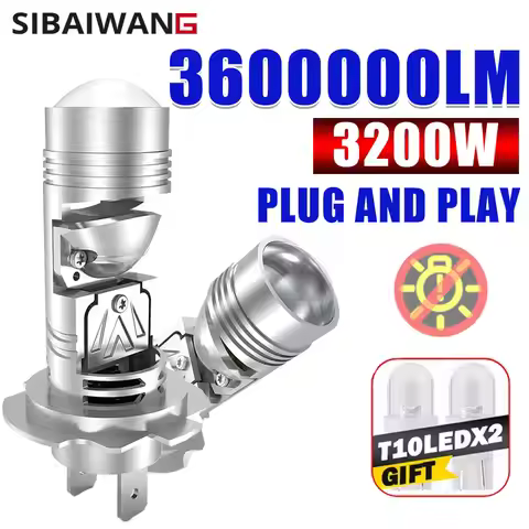 New H7 Led Projector Lens Car Headlight Bulbs Canbus h7 Led Light Bulbs Turbo Lamp Motorcycle Lights