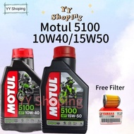 MOTUL 5100 10W40 15W50 ENGINE OIL LUBRICANT MOTUL OIL ENJINE OIL MINYAK HITAM MOTUL 5100 MYK ITAM