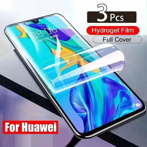 3Pcs Hydrogel Film For Huawei Y7 Y6 Y5 Y9 2018 2019 Screen Protector For Huawei Y7 Y6 Y5 Pro 2019 Y9