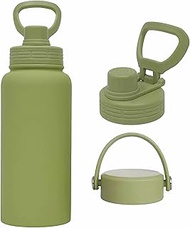 Aiivow Green 32 oz Insulated Water Bottle, Large Metal Stainless Steel Water Flask, Big Sports Trave