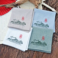 Landscape Handkerchief Double-Layer Fabric Finished Handkerchief Antique Handkerchief Seal Replaceme