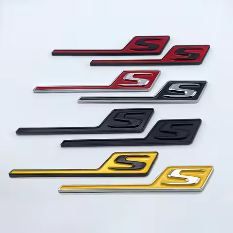 ABS S Badge Emblem Car Trunk Stickers For S E63S C63S GLC63S GLE63S GLS63S GTS GT43S GTR GT53 GT50 C