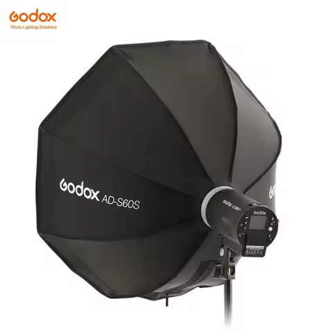 GOdox AD-S60S ADS60S Umbrella Style 60cm Quick Fold Silver SoftBox with Grid Godox Mount for AD400Pr