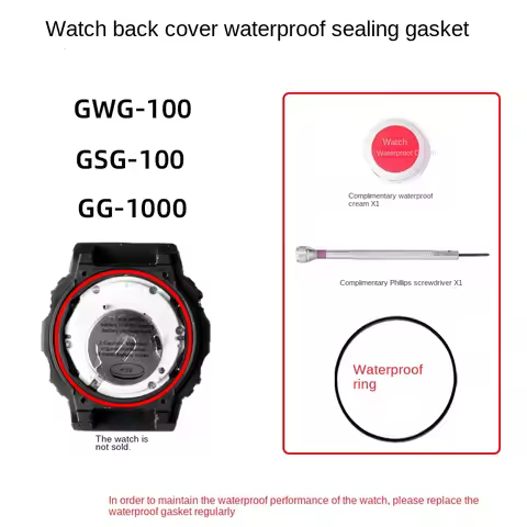 For Casio G-SHOCK GWG-100 GSG-100 GG-1000 Watch Back Cover Gasket Sealing Rings Little Mud King GG10