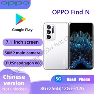 Used OPPO Find N Foldable Smartphone Smooth Snapdragon 888 Performance,120Hz Refresh Rate Authentic 