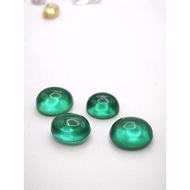 Russian Emerald Stone Oval Flat Bottom Transculent Lab created