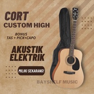 Gitar Akustik Cort AD810 Elektrik Listrik Cort Murah Jumbo Custom High Quality