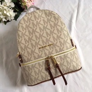 MK Letter Printed Zipper Backpack Travel Backpack