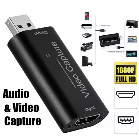 USB 2.0 Video Capture Card 1080P USB 2.0 HDMI-compatible USB To HDMI-compatible 4K HDMI-compatible V