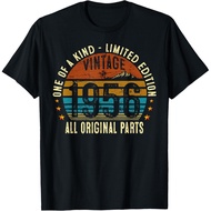 Men's cotton T-shirt Vintage 1956 69 Years Old Men Women 70th Birthday Gifts T-Shirt