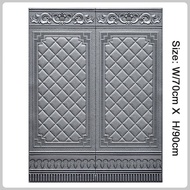 Wallpaper Dinding Motif Pintu Wallpaper Sticker Foam Dinding 70*90cm Wallfoam 3D Emboss Dekorasi Kam