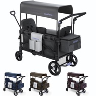 Momfann Baby Stroller Wagon, All-Terrain 2 Seaters Baby Wagon with Canopy, Parent Organizer, Adjusta